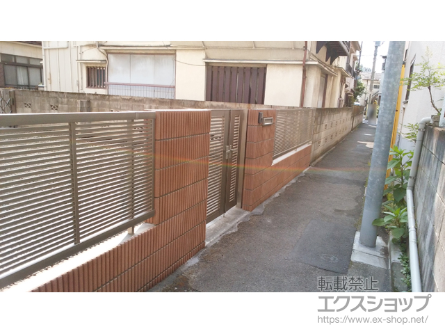 東京都大田区ののフェンス・柵 ライシスフェンス 1型 細横桟 フリーポールタイプ 施工例
