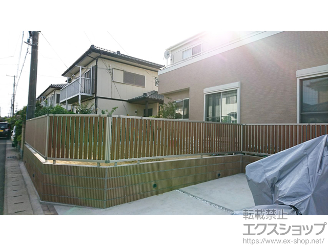 千葉県千葉市ののフェンス・柵 ルシアスフェンスF03型 たて半目隠し 自由柱 施工例