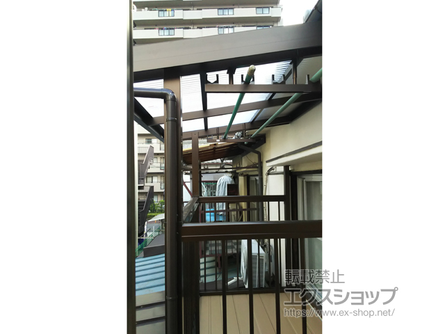 大阪府守口市ののテラス屋根 バルコニーBC-X型専用屋根 規格型 2TC-6 積雪〜20cm対応 施工例