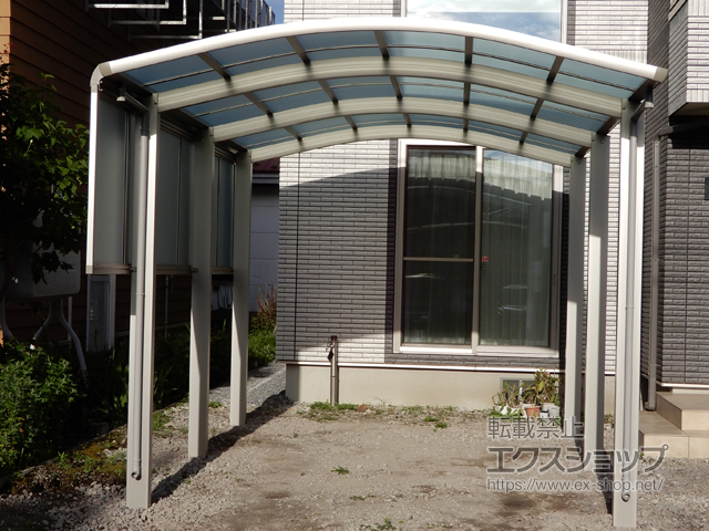 北海道函館市ののカーポート レイナワンポートグラン50 積雪〜50cm対応*6本柱仕様 施工例