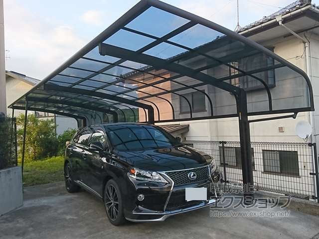 福島県福島市ののカーポート レイナキャップポートグラン 縦連棟 積雪〜20cm対応 施工例