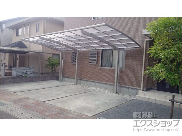 愛媛県新居浜市ののカーポート レイナポートグラン 延長　積雪〜20cm対応 施工例