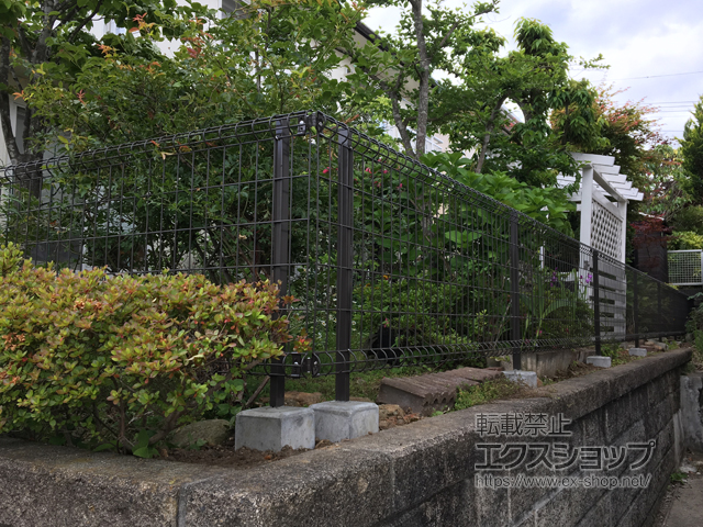 宮城県仙台市ののフェンス・柵 ハイグリッドフェンスUF8型 フリーポールタイプ 施工例