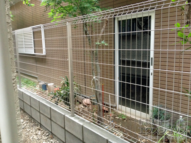 東京都大田区ののフェンス・柵 イーネットフェンス 2F型 自由柱施工 施工例