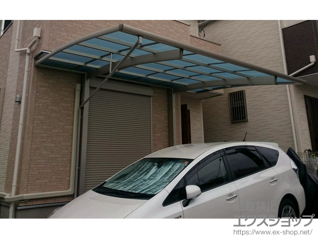 大阪府東大阪市ののカーポート レイナポートREグラン 前下がり 積雪〜20cm対応 施工例