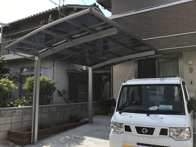 広島県尾道市ののカーポート レイナポートグラン　積雪〜20cm対応 施工例