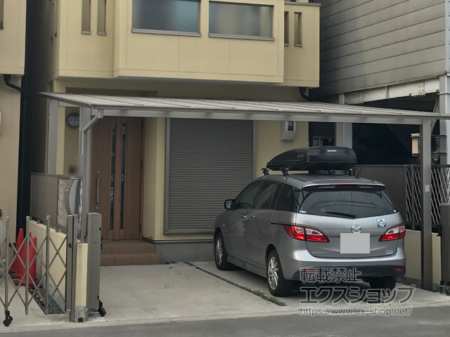 京都府京都市ののカーポート ソリッドポート ワイド 積雪〜20cm対応 施工例