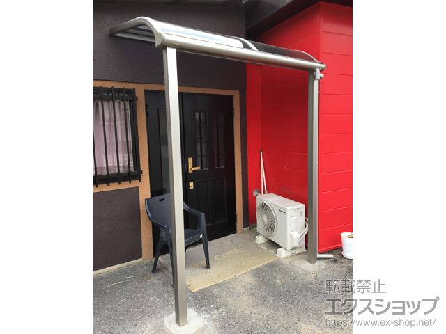 福岡県遠賀郡芦屋町ののテラス屋根 プレシオステラス R型 テラスタイプ 単体 積雪〜20cm対応 施工例
