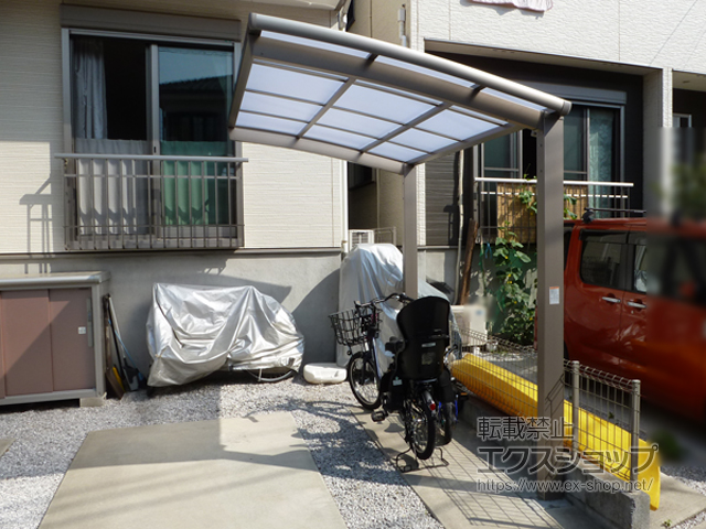 埼玉県ふじみ野市ののサイクルポート・駐輪場 ネスカRミニ (ラウンドスタイル) 積雪〜20cm対応 施工例