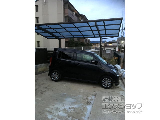 大阪府大東市ののカーポート ネスカR (ラウンドスタイル) 積雪〜20cm対応 施工例