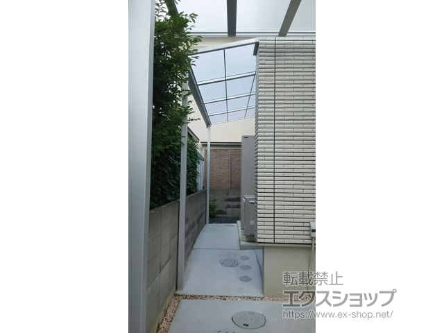 京都府城陽市ののテラス屋根 スピーネ F型 テラスタイプ 単体 積雪〜20cm対応 施工例
