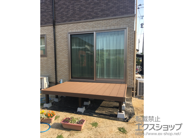 佐賀県佐賀市ののウッドデッキ マージウッドデッキ 施工例