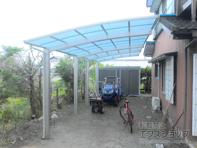 埼玉県大里郡寄居町ののカーポート レイナポートグラン 縦連棟　積雪〜20cm対応 施工例