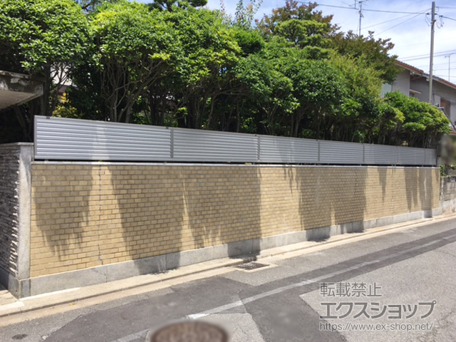 京都府京都市ののフェンス・柵 ミエーネフェンス 目隠しルーバータイプ 自由柱施工 施工例
