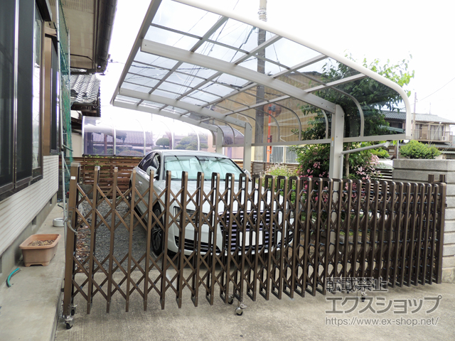 茨城県水戸市ののカーポート レイナキャップポートグラン　延長　積雪〜20cm対応 施工例