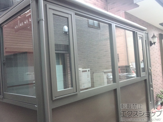 千葉県松戸市ののテラス囲い・サンルーム サニージュ R型 床納まり ランマ無 積雪〜20cm対応 施工例