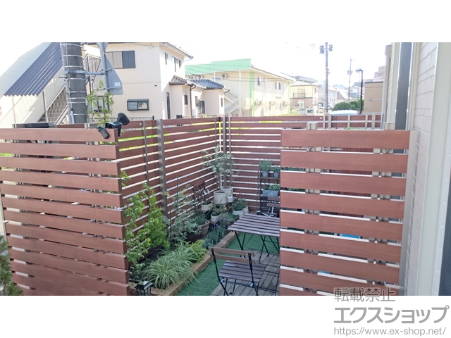 宮城県仙台市ののフェンス・柵 プログコートフェンスF5型 マテリアルカラー フリーポールタイプ 施工例