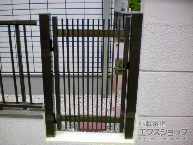 福岡県福岡市の三協アルミ門扉施工例(有磯 ありそ 1型 片開き 福岡県福岡市の三協アルミ門扉施工例(有磯 ありそ 1型 片開き
