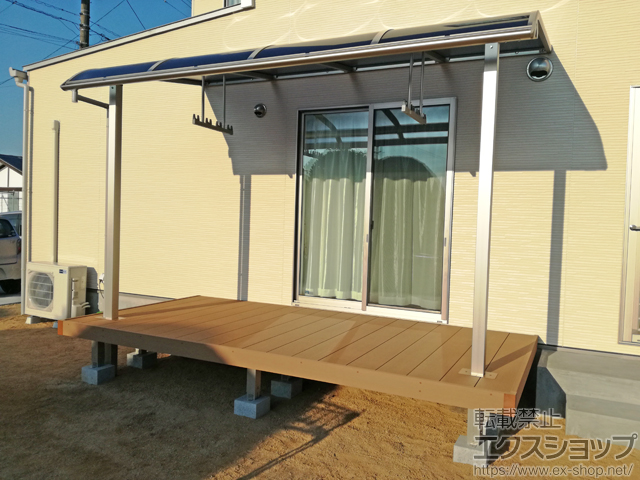 大分県大分市ののテラス屋根 ヴェクターテラス R型 テラスタイプ 単体 積雪〜20cm対応 施工例