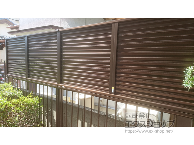 熊本県熊本市ののフェンス・柵 ミエーネ＋ミエッタフェンス 2段支柱 自立建て用 施工例