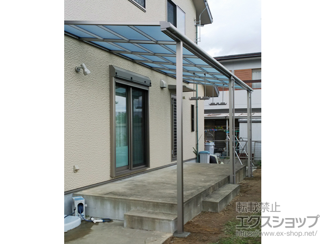 福岡県糸島市ののテラス屋根 スピーネ F型 テラスタイプ 連棟 積雪〜20cm対応 施工例