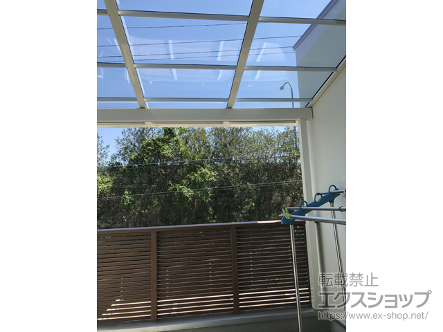 兵庫県宝塚市ののバルコニー・ベランダ屋根 スピーネ F型 屋根タイプ 単体 積雪〜20cm対応 施工例