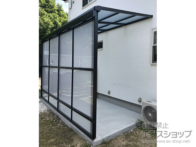 岡山県赤磐市ののストックヤード スピーネストックヤードF型 パネルタイプ スクリーン仕様 積雪〜20cm対応 施工例