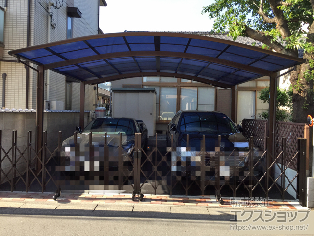 埼玉県さいたま市ののカーゲート トリップゲート RA型 ノンレール 両開き 施工例