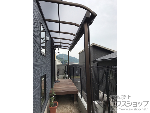 広島県広島市ののテラス屋根 ヴェクターテラス R型 テラスタイプ 単体 積雪〜20cm対応 施工例