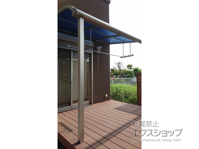 群馬県高崎市ののテラス屋根 プレシオステラス R型 テラスタイプ 単体 積雪〜20cm対応 施工例