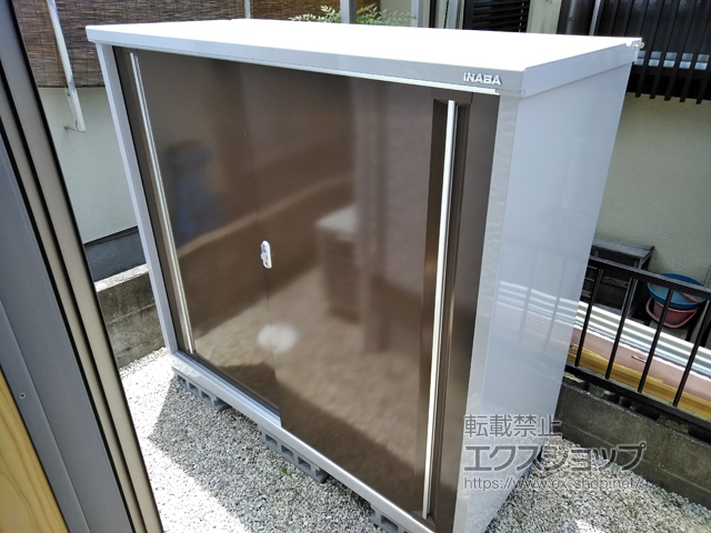 佐賀県鳥栖市のの物置・屋外倉庫 シンプリー 一般型 1740×755×1603 MJX-177D-TB 施工例