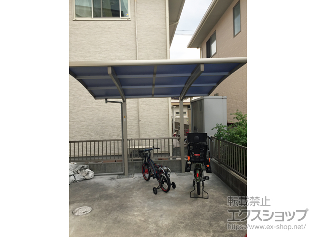 岡山県岡山市ののサイクルポート・駐輪場 プレシオスポート ミニ 積雪〜20cm対応 施工例