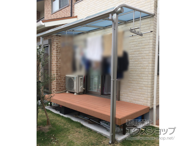 福岡県糟屋郡新宮町ののテラス屋根 ヴェクターテラス R型 テラスタイプ 単体 積雪〜20cm対応 施工例