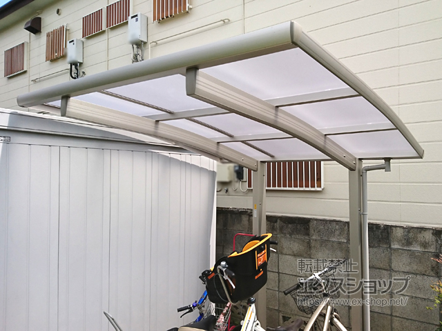 栃木県宇都宮市ののサイクルポート・駐輪場 プレシオスポート ミニ 積雪〜20cm対応 施工例