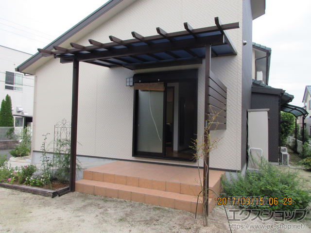 熊本県菊池郡大津町ののテラス屋根 サザンテラス (パーゴラ仕様) 積雪50cm対応 テラスタイプ 単体 積雪〜50cm対応 施工例