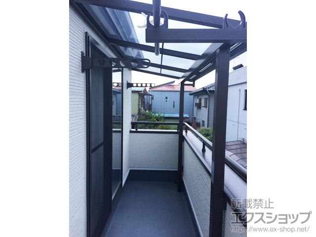 栃木県宇都宮市ののバルコニー・ベランダ屋根 スピーネ F型 屋根タイプ 単体 積雪〜20cm対応 施工例