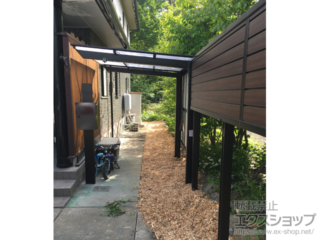 山梨県北杜市ののサイクルポート・駐輪場 ネスカFミニ (フラットスタイル) 積雪〜20cm対応 施工例