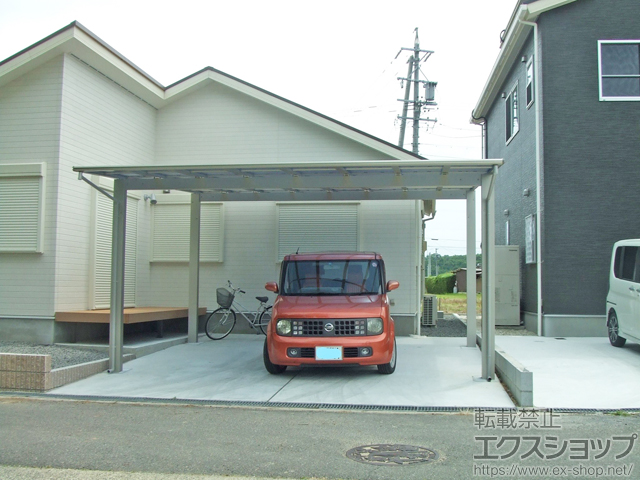 三重県名張市ののカーポート エフルージュ ツイン 積雪〜20cm対応 施工例