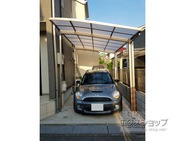 東京都練馬区ののカーポート フーゴR (ラウンドスタイル) 積雪〜20cm対応 施工例