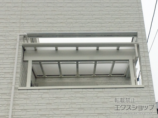 大阪府大阪市ののバルコニー・ベランダ屋根 ヴェクターテラス F型 1500 屋根タイプ 単体 積雪〜50cm対応 施工例