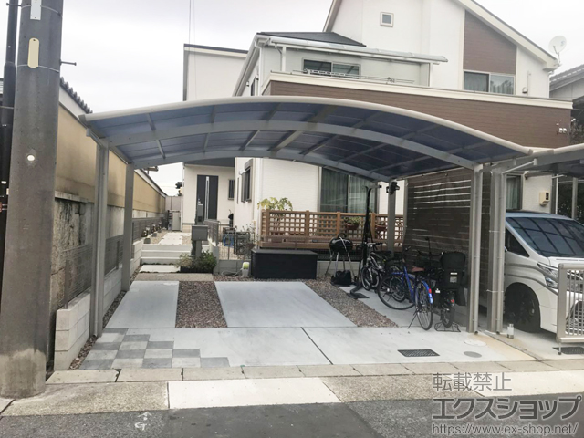 愛知県名古屋市ののカーポート プレシオスポート ワイド 積雪〜20cm対応 施工例