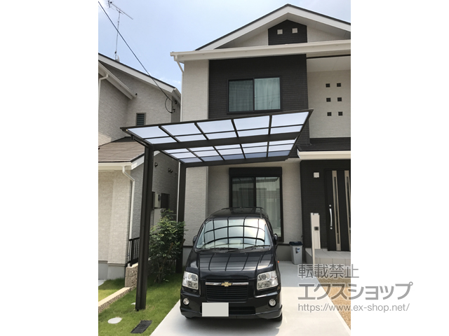 京都府向日市ののカーポート ネスカF (フラットスタイル) 積雪〜20cm対応 施工例
