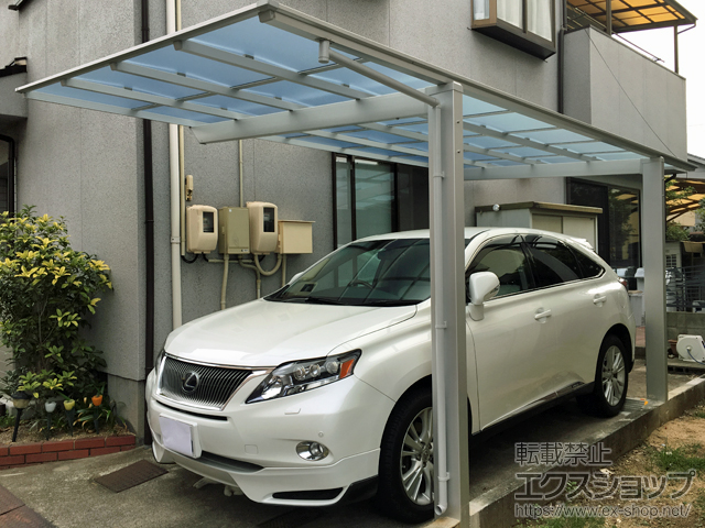 岡山県倉敷市ののカーポート ネスカF (フラットスタイル) 積雪〜20cm対応 施工例