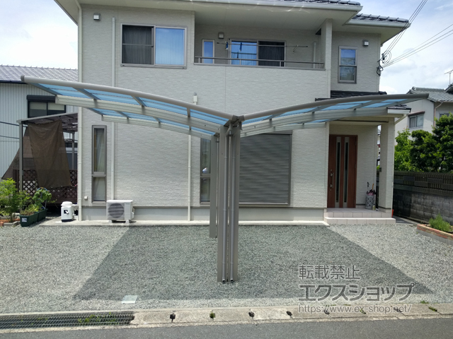 兵庫県加西市ののカーポート レイナポートグラン Y合掌　積雪〜20cm対応 施工例