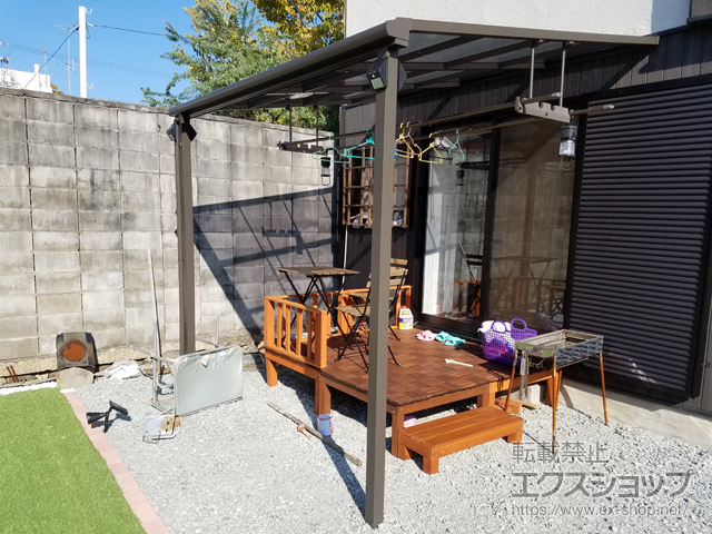 奈良県磯城郡田原本町ののテラス屋根 スピーネ F型 テラスタイプ 単体 積雪〜20cm対応 施工例
