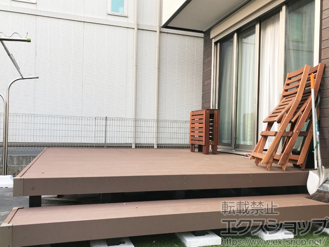 千葉県八千代市ののウッドデッキ リウッドデッキ 200 施工例