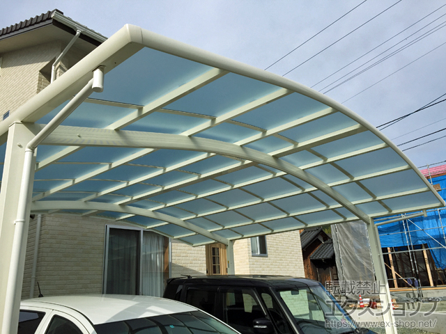 愛媛県喜多郡内子町ののカーポート レイナツインポートグラン　積雪〜20cm対応 施工例