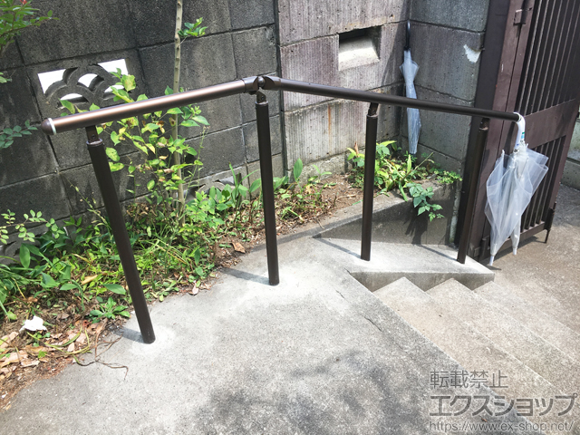 東京都東村山市のの手すり パルトナーUDフェンス1型(手すり) 自立タイプ 笠木1段仕様 施工例