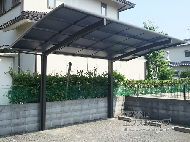 兵庫県明石市ののカーポート ネスカR (ラウンドスタイル) 積雪〜20cm対応 施工例