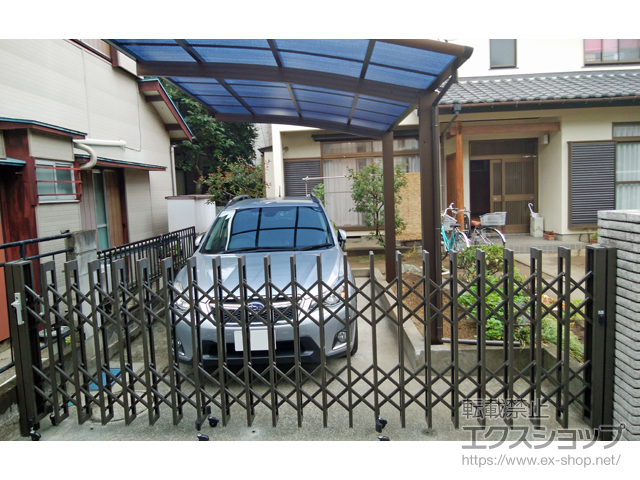 神奈川県川崎市ののカーゲート アルシャインII MW型 Aタイプ ノンレール片開き 440S 施工例